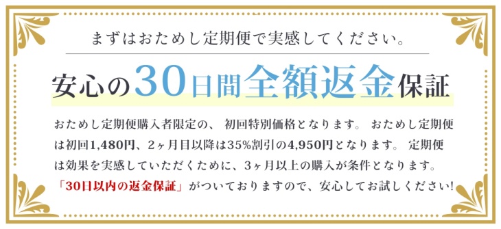 ラミナス育毛剤の30日間全額返金保証について